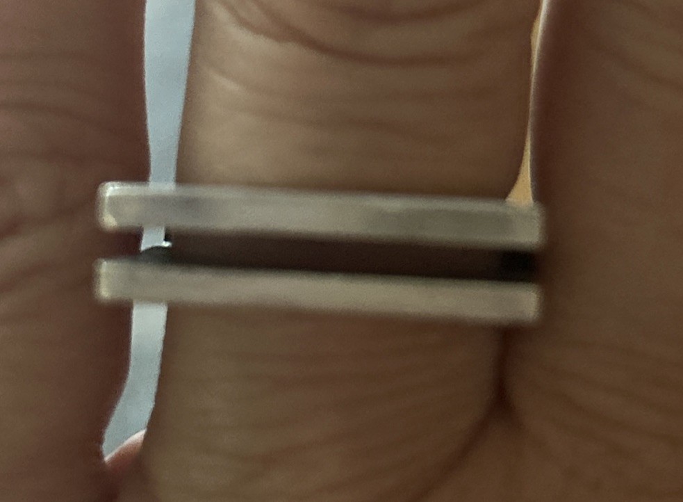 Vintage Estate Denmark sterling silver Unisex Modernist ring size 7 signed