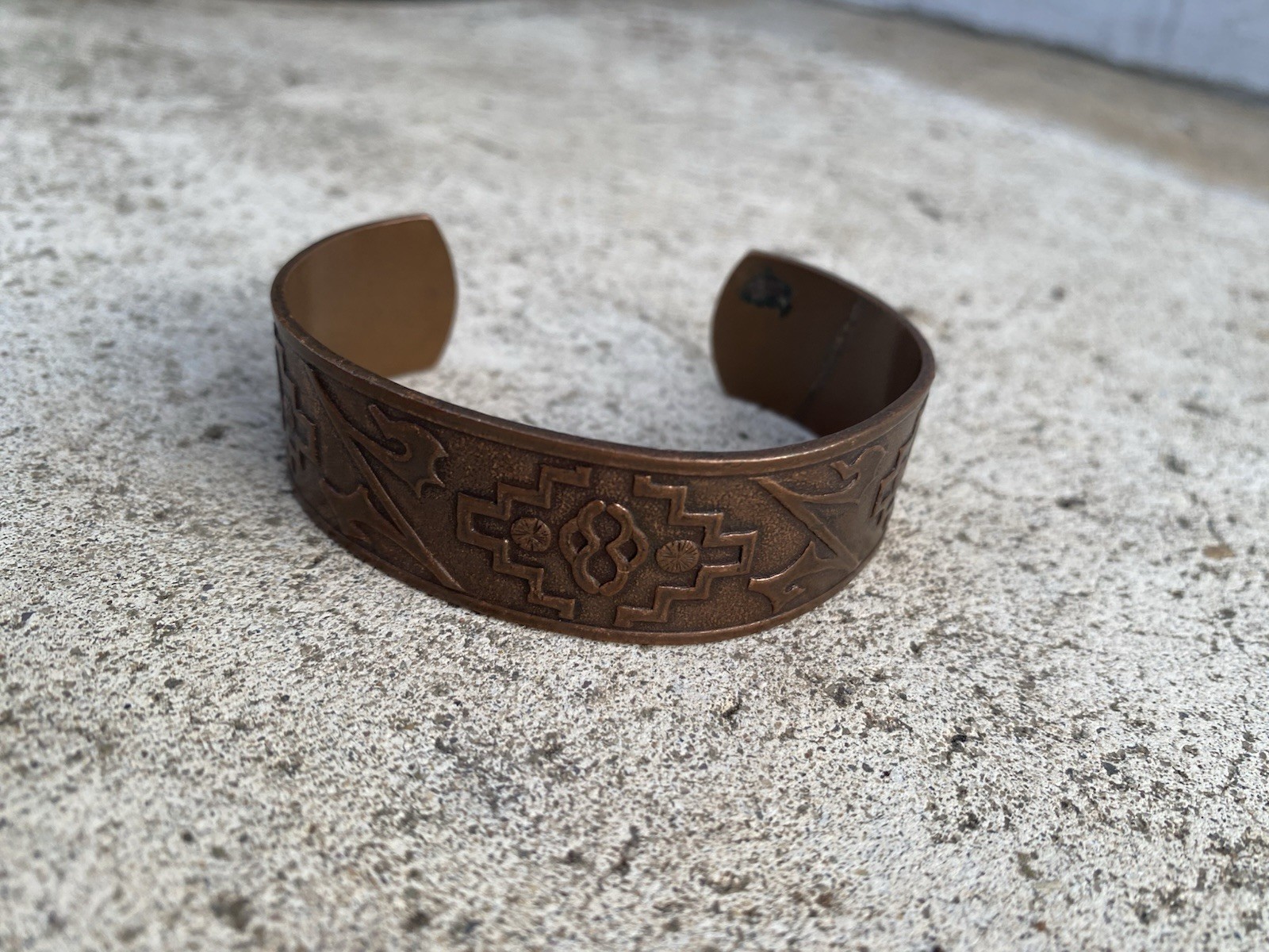 Southwestern Style Solid Copper Cuff Bracelet - image 8