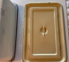 Vintage Enameled Refrigerator Box Yellow And Green Vented Top — photo 6