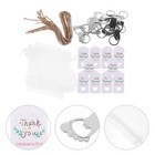  10 Sets Baby Footprint Bottle Openers Shower Keyrings for Guests