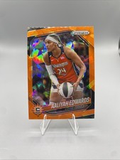 Aaliyah Edwards Orange Cracked Ice 2025 Panini Prizm WNBA #94 Connecticut Sun