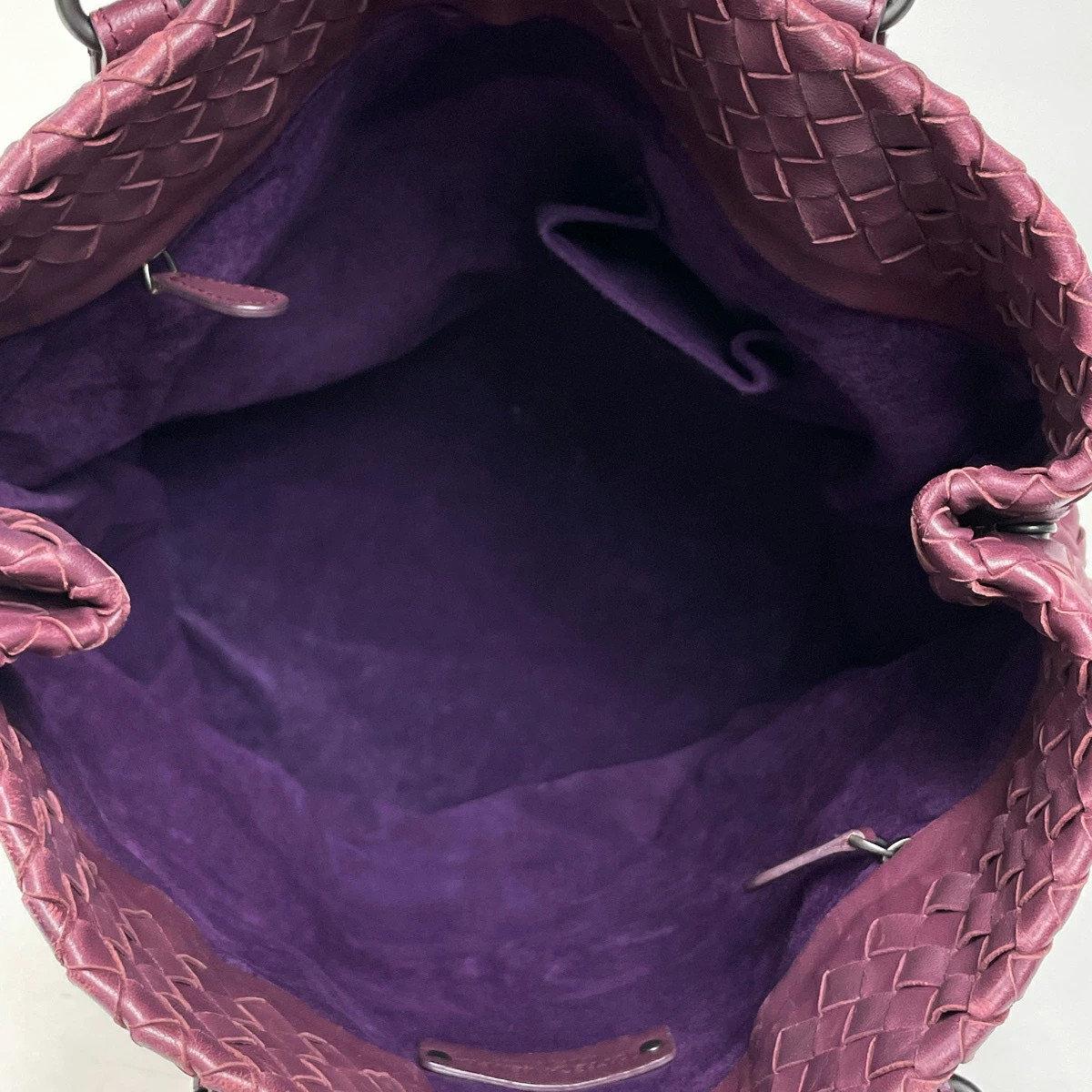 BOTTEGAVENETA Intrecciato Leather Tote Bag Bordeaux 32in x 10in x 10in Used thumbnail 8