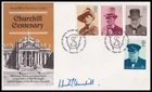 WINSTON S. CHURCHILL Signed 1974 GB Churchill Centenary FDC House of Commons SHS