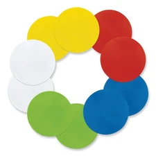 Pacon 9012 Self Stick Dry Erase Circles - BL/GRN/RD/WHT/YEL Surfaces (10/PK) New