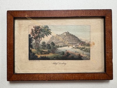 orig. Druck Schloss Dornburg Weimar Eduard Lobe um 1850 Jena Dorndorf 16x24cm