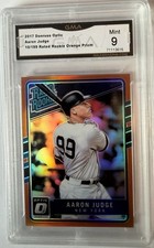 2017 Donruss Optic Rated Rookie Aaron Judge #38 Orange Prizm 10/199