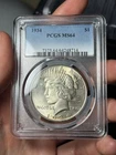 1934 PCGS MS64 Peace Silver Dollar Lightly Toned