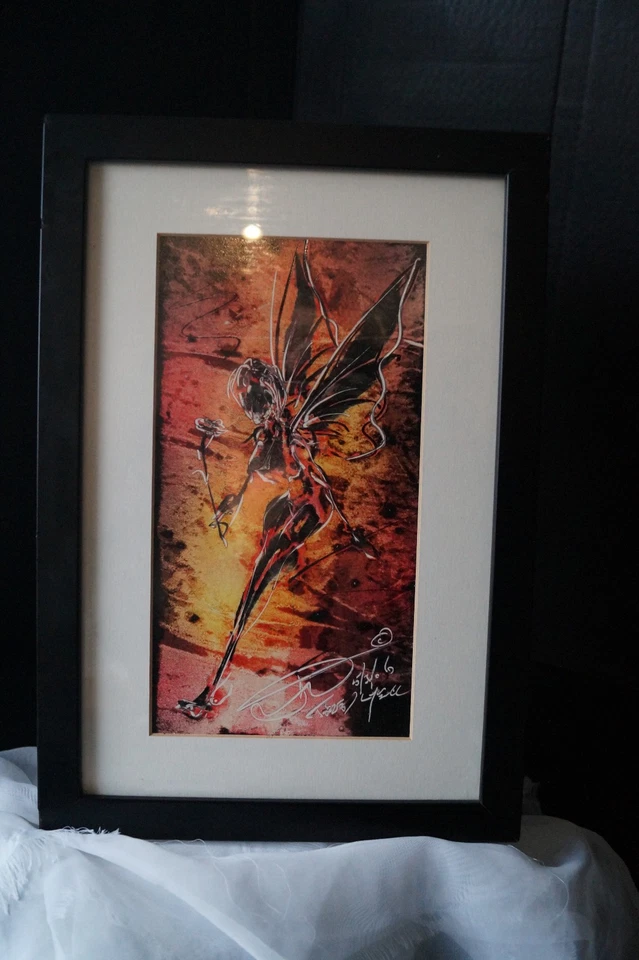 Striking Fantasy Fairy Art Print – Framed Gothic Wall Decor – Signed Artwork - image 2 of 3