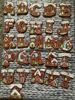 Weihnachten Lebkuchen Alphabet Buchstaben Wählen Sie Ihren Buchstaben 10 cm hoch ca.