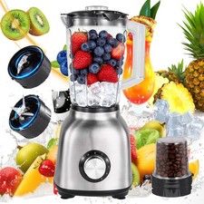 2 in 1 Standmixer Mixer Smoothie Maker Multifunktion Crusher edelstahl Blender