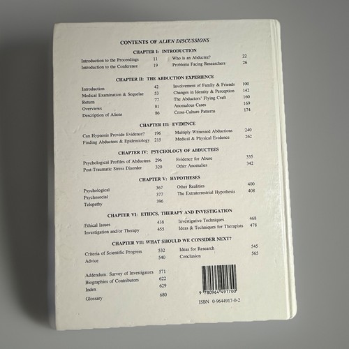 1994 Alien Discussions: Proceedings of the Abduction Study Conference MIT *READ* - Picture 2 of 14