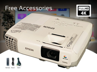 3LCD Projector for Home Cinema Setup 2700 Lumens 16W Speakers w/Accessories  