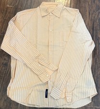 Ermenegildo Zegna Sport Men s Striped Dress Shirt Long Sleeve Button XXL
