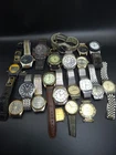Lot 21 Mens Vintage/Now Quartz Wristwatches Mixed Brands Untested Parts Repair