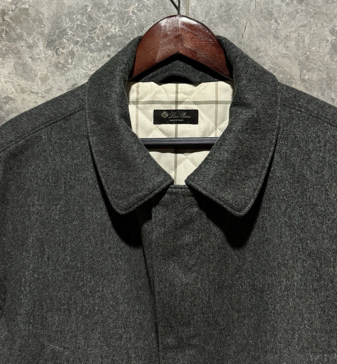 LORO PIANA Men's 'Firenze' Cashmere Storm System Coat Jacket Grey