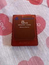 Playstation 2 PS2 Red 8MB Memory Card Original OEM SCPH-10020
