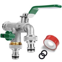 Garten Wasserhahn Doppel Auslaufhahn Messing Frostfrei Rostfrei 1/2 Zoll