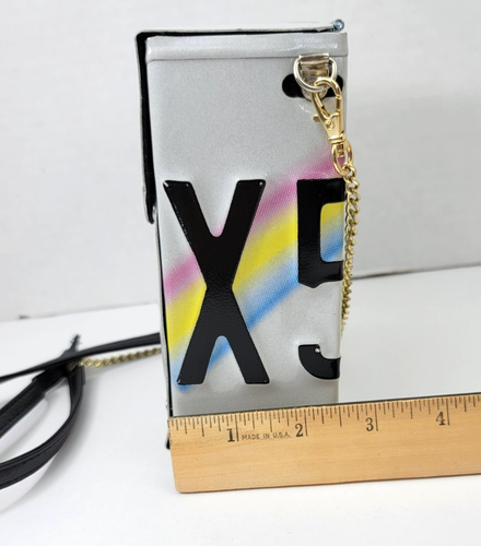 Little Earth Square Hawaii License Plate Purse Crossbody Adjustable Strap 6x6 - Picture 8 of 19