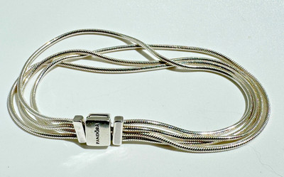 Genuine Pandora Moments Snake Link Bracelet Silver Bracelet 17cm No.5-