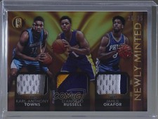 2015 Gold Standard /25 D'Angelo Russell Jahlil Okafor Karl-Anthony Towns #2 7y2