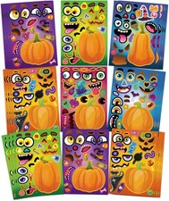 Halloween Craft, Halloween Stickers for Kids, Make a Pumpkin Face Stickers