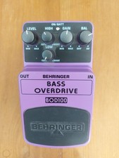 Behringer BOD 100 Bass Overdrive Distortion Effects Pedal