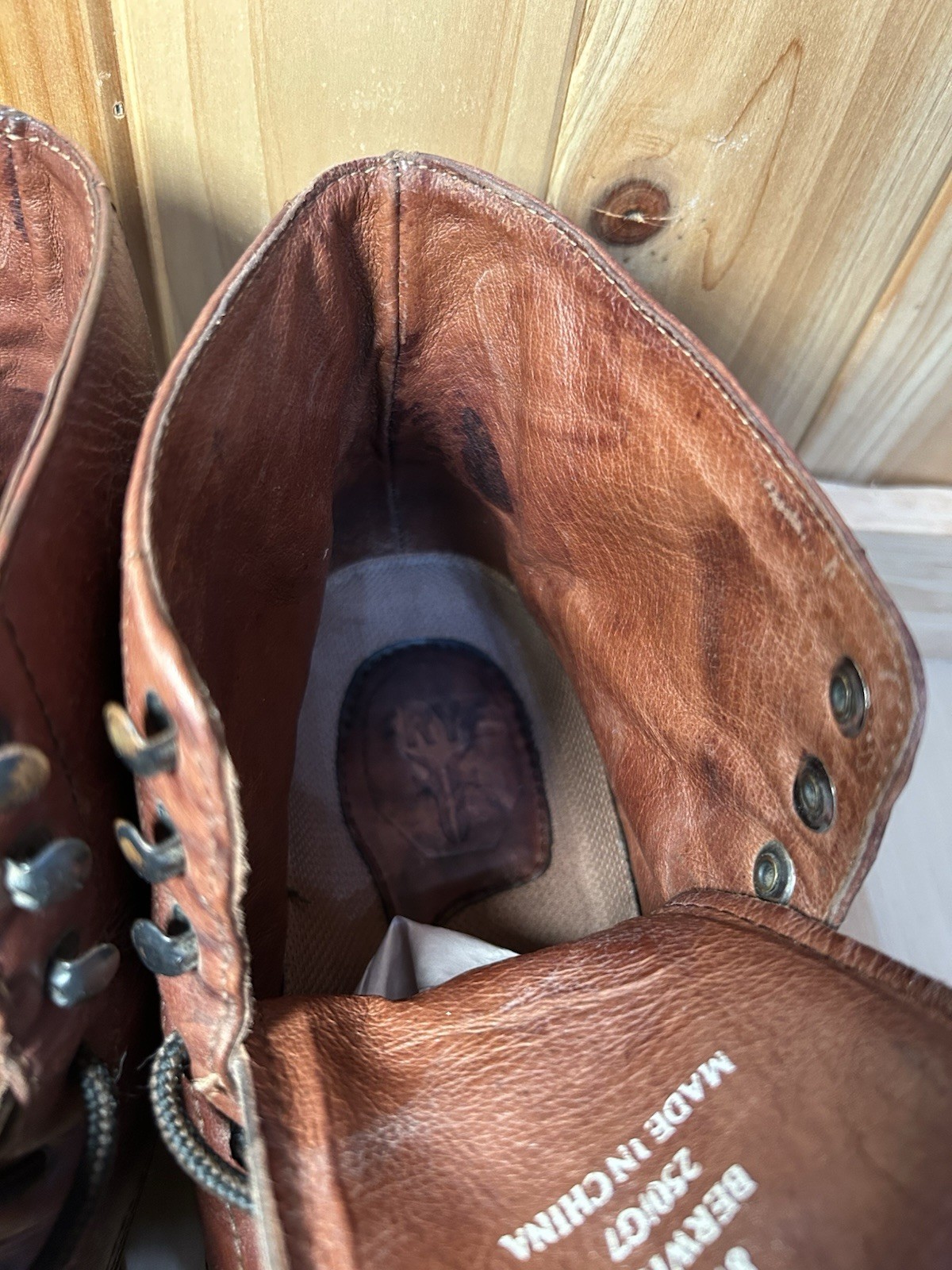 Frye Mens Berwick Lace Up Ankle Boots Size 11 M Brown Leather Vibram Sole