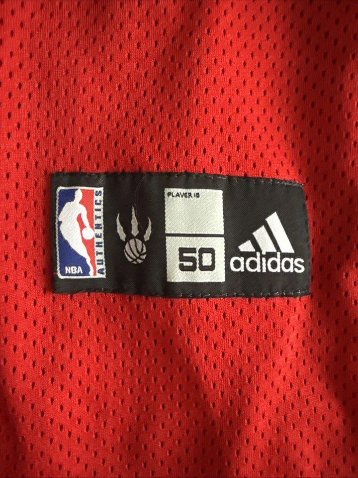 CAMISETA HOMBRE ADIDAS TORONTO RAPTORS JOSE CALDERON #8 ROJA TALLA 50 - NUEVA SIN ETIQUETAS Foto 3 de 4