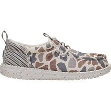 Hey Dude Kids Wally Funk Burlebo Deer Camo Shoes Beige / Multi All SIze, New