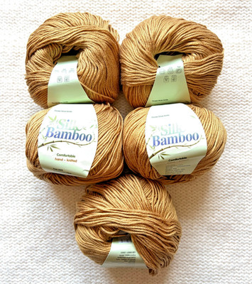 5 Knäuel x 50g Cashmere Silk Garn : Kaschmir + Seide + Bambusfaser : 16 Caramel