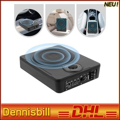 8'' 600W 12V Auto Untersitz Subwoofer Amplifier Aktiv Bassbox mit Kabelset EU