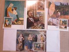 HUNGARIAN  PAINTERS 4 POSTCARDS WITH FIRST DAY EDITION STAMP — photo 1