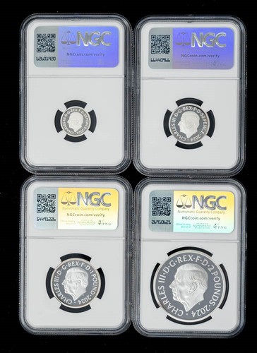 2024 Great Britain Lion & Eagle 4 Piece Set PF70 PR70 Ultra Cameo NGC 950349-12 - Bild 2 von 3