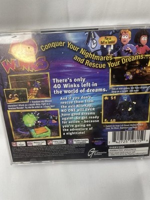 40 Winks (Sony PlayStation 1, 1999) PS1 COMPLETE W/Manual & Reg