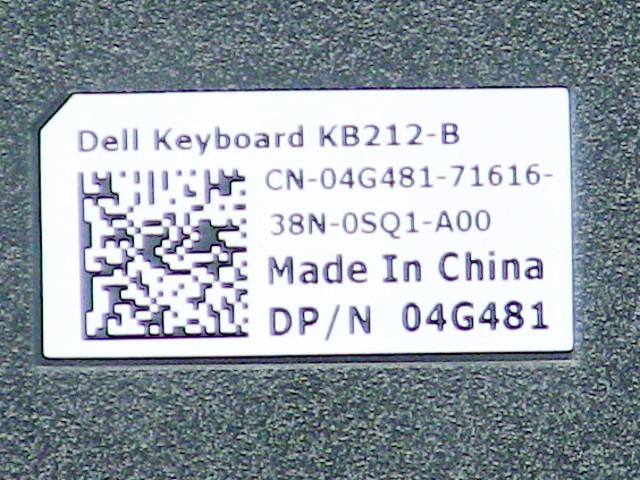 Dell OEM USB Slim Quiet 104-Key External Keyboard Black 4G481