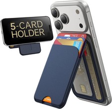 for MagSafe Wallet, 5 Cards Holder with Stand, Magnetic Phone Wallet Stand