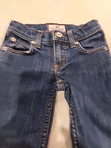 Juicy Couture girls blue denim B-Bottom jean size 4T. Butterfly on back pockets - Picture 4 of 10