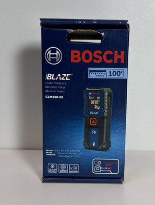 Bosch Blaze 100ft Backlit Laser Measure - Blue (GLM100-23)