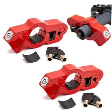 2PCS Motorcycle Handle Grip Lock Heavy Duty Anti Theft Brake Lever Locking 