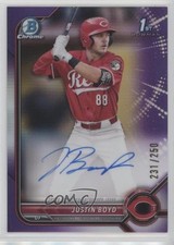 2022 Bowman Draft Chrome Pick Purple Refractor 231/250 Justin Boyd Auto kk4