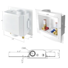 Washing Machine Outlet Box, 1/2" Pex-A Expansion