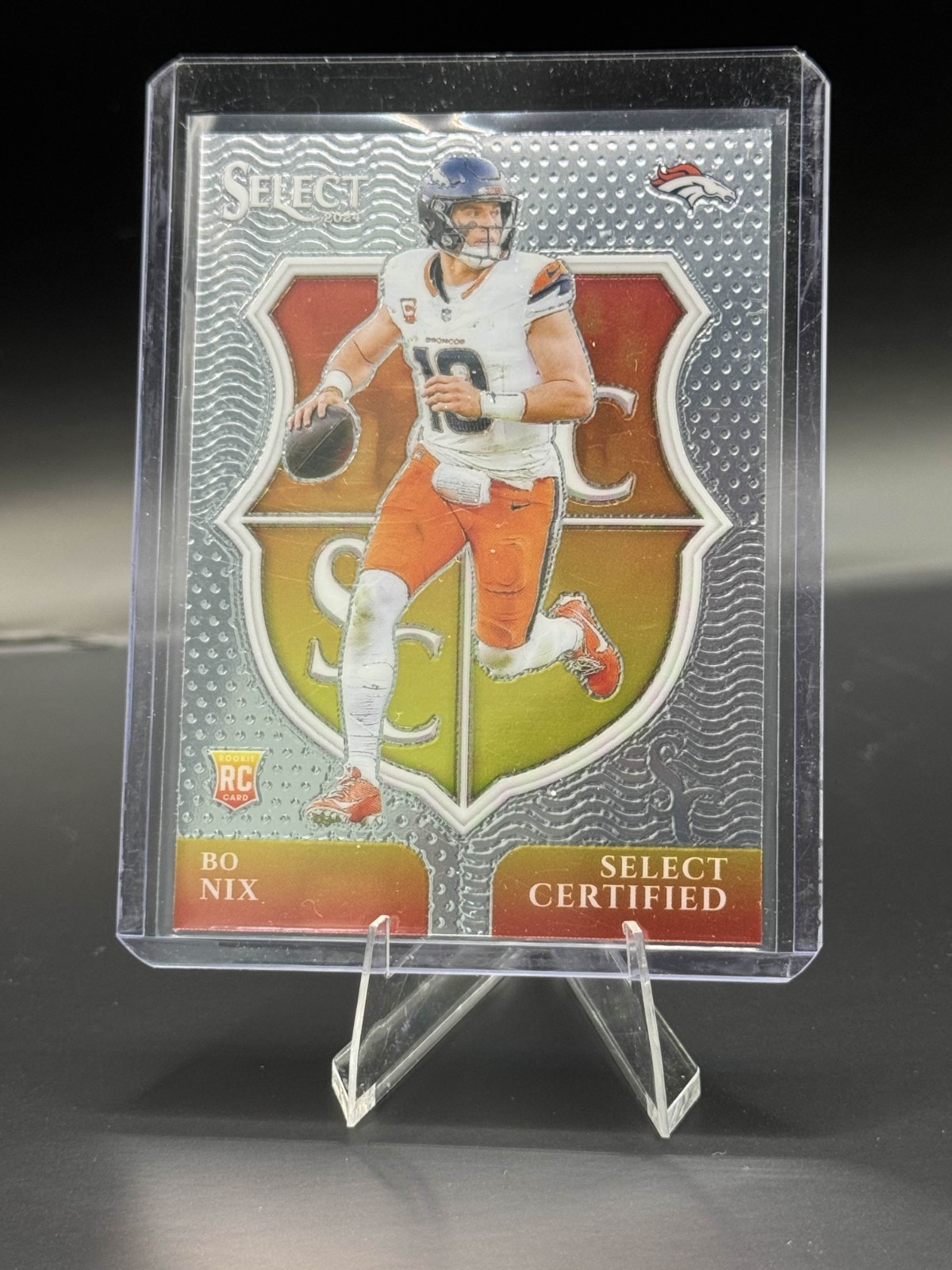 2024 Panini Select - Select Certified Rookies Bo Nix #4 Silver Prizm (RC)