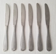 Stainless Steel Butter Knife Spreader Set of 6 Knives