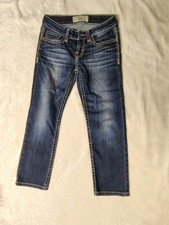 Buckle BKE Girls Dark Wash Cropped Jeans Adelyn Size 12