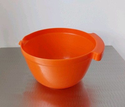 Buchsteiner Kunststoff Rührschüssel orange 1970er W.-Germany 18,5 cm