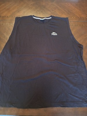 Pre-Owned -Lonsdale London Men's Bkack Logo Tank, 4 XL