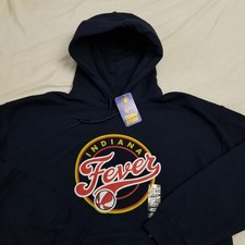 Indiana Fever Hoodie Mens Large Navy Blue Sweatshirt Pullover WNBA Team Store
