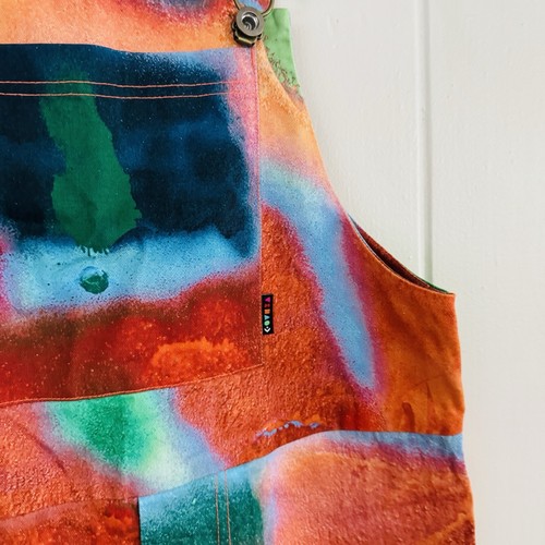 Converse x Come Shapes Print Overalls Multi Star Jumpsuit Tie Dye Size Small - Picture 8 of 12