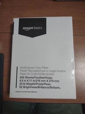 Amazon Basics Multipurpose Copy Paper 8.5 x 11 20 lb 500 Sheets White USA Made