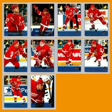 Detroit Red Wings Lot 10 Hockey Cards Pinnacle Paul Coffey NM Hockey NHL
